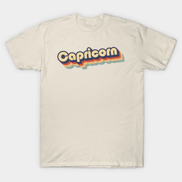 Capricorn Retro '70s T-Shirt by kamagib@yahoo.com